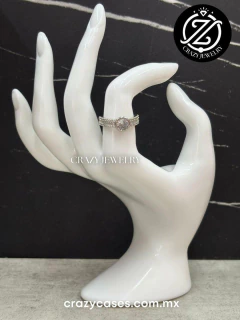 Anillo acero plateado ajustable - Solita...