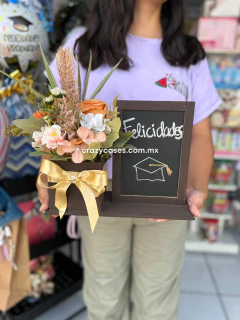 ARREGLO BASE PORTA RETRATO CAFE - NARANJ...