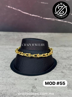 Pulso Tiffany gold delgada Modelo #55 ac...