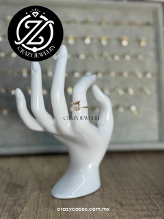 Anillo acero ajustable - inicial lisa Y