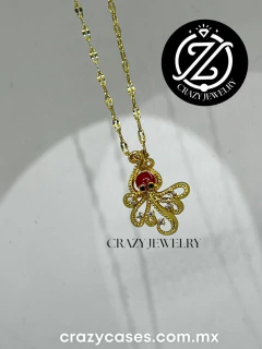 Gargantilla de acero inoxidable dorada -...