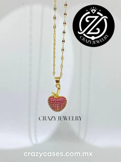 Gargantilla de acero inoxidable dorada -...