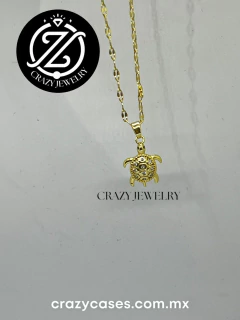 Gargantilla dorada de acero inoxidable -...