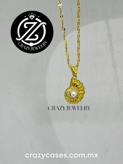 Gargantilla dorada de acero inoxidable -...