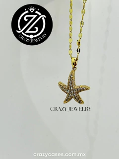 Gargantilla dorada de acero inoxidable -...