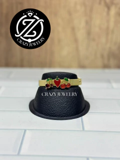 PULSERA TIPO CINTURON MOD #3 FRESA-CEREZ...