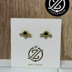 Aretes de abejorro esmaltado - acero ino...