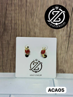 Arracadas catarina con antenitas - acero...