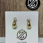 Arracadas de gota con 3 cristales - Acer...