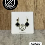 Arracada inspirada van cleef black con c...