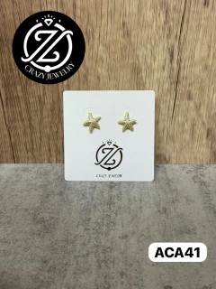 Arete de estrella de mar mini con circon...