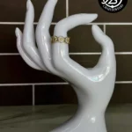 Anillo ajustable acero - margaritas