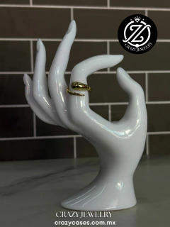 Anillo ajustable acero - chunky liso tip...