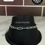 Pulso tipo eslabon plata Modelo #71 acer...