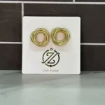 Aretes de acero inoxidable - Chunky dora...