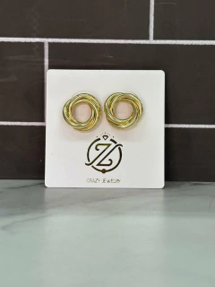 Aretes de acero inoxidable - Chunky dora...