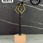 Arracada de acero inoxidable - Rombo dor...