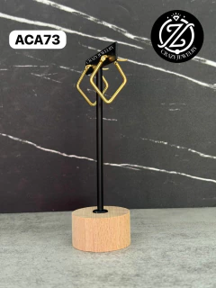 Arracada de acero inoxidable - Rombo dor...