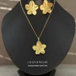 Juego de Acero inoxidable- Flor hawaiana