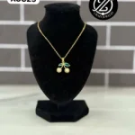 GARGANTILLA DE ACERO - CEREZAS ZIRCONIAS...