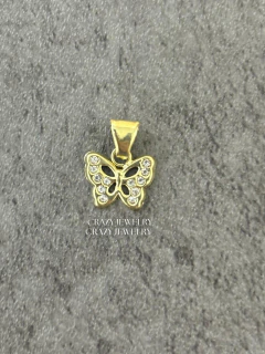 Dije Mariposa con cristales - ORO 10K