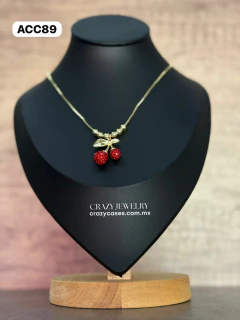 Gargantilla de acero inoxidable - Cereza...